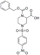 1-(BENZOXYCARBONYL)-4-(4-NITROPHENYL)SULFONYL-PIPERAZINE-2-CARBOXYLIC ACID Struktur