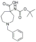 1-BENZYL-4-(BOC-AMINO)AZEPANE-4-CARBOXYLIC ACID Struktur