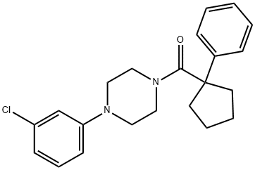 4-(3-CHLOROPHENYL)PIPERAZINYL PHENYLCYCLOPENTYL KETONE Struktur