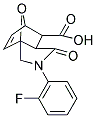 3-(2-FLUORO-PHENYL)-4-OXO-10-OXA-3-AZA-TRICYCLO[5.2.1.0(1,5)]DEC-8-ENE-6-CARBOXYLIC ACID Struktur