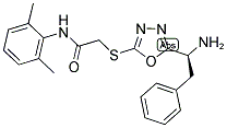 2-[5-(1-AMINO-2-PHENYL-ETHYL)-[1,3,4]OXADIAZOL-2-YLSULFANYL]-N-(2,6-DIMETHYL-PHENYL)-ACETAMIDE Struktur