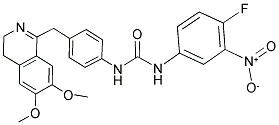 1-(4-((6,7-DIMETHOXY(3,4-DIHYDROISOQUINOLYL))METHYL)PHENYL)-3-(4-FLUORO-3-NITROPHENYL)UREA Struktur