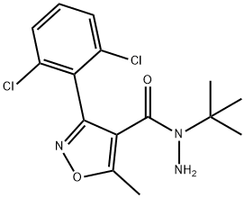 N-(TERT-BUTYL)-3-(2,6-DICHLOROPHENYL)-5-METHYL-4-ISOXAZOLECARBOHYDRAZIDE Struktur