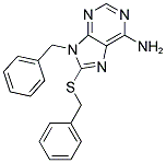 9-BENZYL-8-(BENZYLTHIO)-9H-PURIN-6-AMINE Struktur