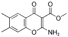 2-AMINO-6,7-DIMETHYL-4-OXO-4H-CHROMENE-3-CARBOXYLIC ACID METHYL ESTER Struktur