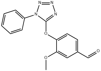 3-METHOXY-4-((1-PHENYL-1H-TETRAZOL-5-YL)OXY)BENZALDEHYDE Struktur