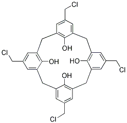 5,11,17,23-CHLOROMETHYL-25,26,27,28-TETRAHYDROXY-CALIX[4]ARENE Struktur