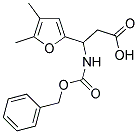 3-BENZYLOXYCARBONYLAMINO-3-(4,5-DIMETHYL-FURAN-2-YL)-PROPIONIC ACID Struktur