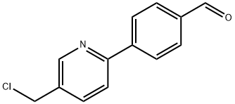 4-[5-(CHLOROMETHYL)-2-PYRIDINYL]BENZENECARBALDEHYDE Struktur