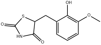 5-(2-HYDROXY-3-METHOXYBENZYL)-1,3-THIAZOLANE-2,4-DIONE Struktur