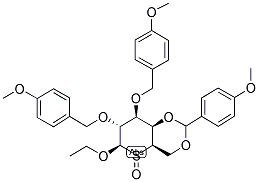 ETHYL 2,3-DI-O-(4-METHOXYBENZY)-4,6-(4-METHOXYBENZYLIDENE)- BETA-D-THIOGALACTOPYRANOSIDE S-OXIDE Struktur