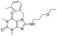 8-(3-ETHOXYPROPYLAMINO)-1,3-DIMETHYL-7-(3-METHYLBENZYL)-1H-PURINE-2,6(3H,7H)-DIONE Struktur