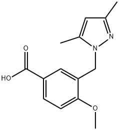 3-(3,5-DIMETHYL-PYRAZOL-1-YLMETHYL)-4-METHOXY-BENZOIC ACID Struktur