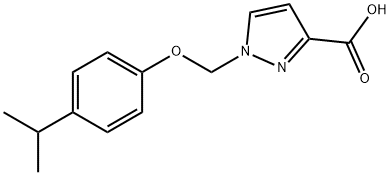 1-(4-ISOPROPYL-PHENOXYMETHYL)-1 H-PYRAZOLE-3-CARBOXYLIC ACID Struktur