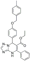 ETHYL 7-(4-(4-METHYLBENZYLOXY)PHENYL)-5-PHENYL-4,7-DIHYDRO-[1,2,4]TRIAZOLO[1,5-A]PYRIMIDINE-6-CARBOXYLATE Struktur