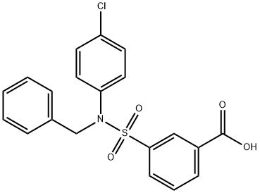 3-[BENZYL-(4-CHLORO-PHENYL)-SULFAMOYL]-BENZOIC ACID Struktur