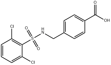 4-(([(2,6-DICHLOROPHENYL)SULFONYL]AMINO)METHYL)BENZOIC ACID Struktur