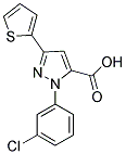 1-(3-CHLOROPHENYL)-3-(THIOPHEN-2-YL)-1H-PYRAZOLE-5-CARBOXYLIC ACID Struktur