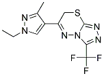 6-(1-ETHYL-3-METHYL-1H-PYRAZOL-4-YL)-3-TRIFLUORO-METHYL-7H-[1,2,4]TRIAZOLO[3,4-B][1,3,4]THIADIAZINE Struktur