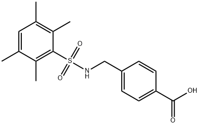 4-(([(2,3,5,6-TETRAMETHYLPHENYL)SULFONYL]AMINO)METHYL)BENZOIC ACID Struktur