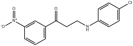 3-(4-CHLOROANILINO)-1-(3-NITROPHENYL)-1-PROPANONE Struktur