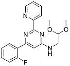 N-(2,2-DIMETHOXYETHYL)-6-(2-FLUOROPHENYL)-2-PYRIDIN-2-YLPYRIMIDIN-4-AMINE Struktur