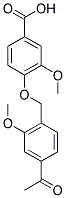 4-(4-ACETYL-2-METHOXY-BENZYLOXY)-3-METHOXY-BENZOIC ACID Struktur