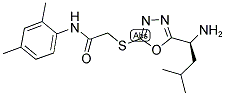 2-[5-(1-AMINO-3-METHYL-BUTYL)-[1,3,4]OXADIAZOL-2-YLSULFANYL]-N-(2,4-DIMETHYL-PHENYL)-ACETAMIDE Struktur