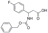 3-BENZYLOXYCARBONYLAMINO-3-(4-FLUORO-PHENYL)-PROPIONIC ACID Struktur