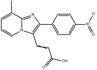 3-[8-METHYL-2-(4-NITRO-PHENYL)-IMIDAZO[1,2-A]-PYRIDIN-3-YL]-ACRYLIC ACID Struktur