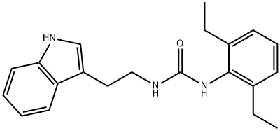 ((2,6-DIETHYLPHENYL)AMINO)-N-(2-INDOL-3-YLETHYL)FORMAMIDE Struktur