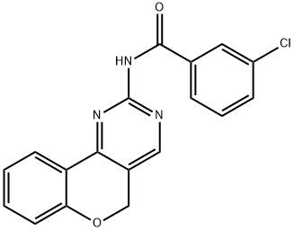 3-CHLORO-N-(5H-CHROMENO[4,3-D]PYRIMIDIN-2-YL)BENZENECARBOXAMIDE Struktur