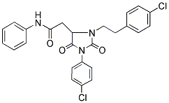 2-(3-(4-CHLOROPHENETHYL)-1-(4-CHLOROPHENYL)-2,5-DIOXOIMIDAZOLIDIN-4-YL)-N-PHENYLACETAMIDE Struktur