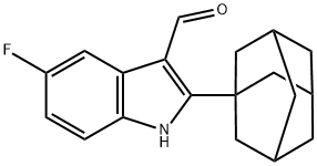 2-(1-ADAMANTYL)-5-FLUORO-1H-INDOLE-3-CARBALDEHYDE Struktur