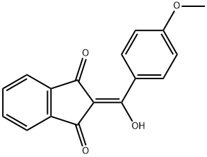 2-[HYDROXY(4-METHOXYPHENYL)METHYLENE]-1H-INDENE-1,3(2H)-DIONE Struktur