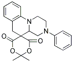 SPIRO[2,2-DIMETHYL-1,3-DIOXANE-4,6-DIONE-5,5'-(3'-PHENYL-2',3',4',4A',5',6'-HEXAHYDRO-1'H-PYRAZINO[1',2'-A']QUINOLINE)] Struktur