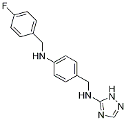 N-(4-((4-FLUOROBENZYL)AMINO)BENZYL)-1H-1,2,4-TRIAZOL-5-AMINE Struktur