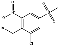 2-(BROMOMETHYL)-1-CHLORO-5-(METHYLSULFONYL)-3-NITROBENZENE Struktur