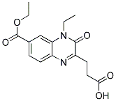 2-(2-CARBOXY-ETHYL)-4-ETHYL-3-OXO-3,4-DIHYDRO-QUINOXALINE-6-CARBOXYLIC ACID ETHYL ESTER Struktur