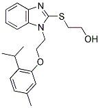 2-(1-(2-(2-ISOPROPYL-5-METHYLPHENOXY)ETHYL)-1H-BENZO[D]IMIDAZOL-2-YLTHIO)ETHANOL Struktur