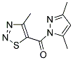 5-[(3,5-DIMETHYL-1H-PYRAZOL-1-YL)CARBONYL]-4-METHYL-1,2,3-THIADIAZOLE Struktur