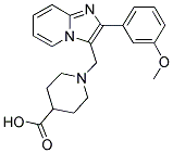 1-[2-(3-METHOXY-PHENYL)-IMIDAZO[1,2-A]PYRIDIN-3-YLMETHYL]-PIPERIDINE-4-CARBOXYLIC ACID Struktur