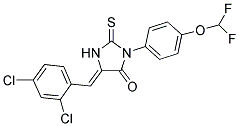 (5Z)-5-(2,4-DICHLOROBENZYLIDENE)-3-[4-(DIFLUOROMETHOXY)PHENYL]-2-THIOXOIMIDAZOLIDIN-4-ONE Struktur