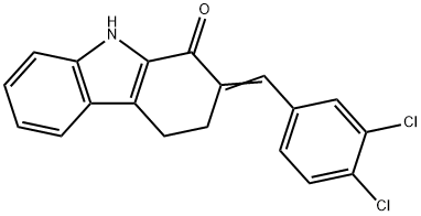 2-[(E)-(3,4-DICHLOROPHENYL)METHYLIDENE]-2,3,4,9-TETRAHYDRO-1H-CARBAZOL-1-ONE Struktur