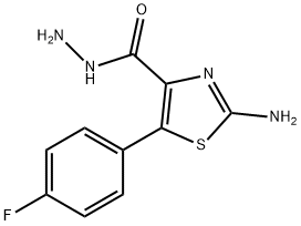 2-AMINO-5-(4-FLUOROPHENYL)-1,3-THIAZOLE-4-CARBOHYDRAZIDE Struktur