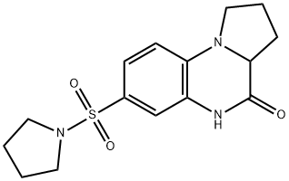 7-(1-PYRROLIDINYLSULFONYL)-1,2,3,3A-TETRAHYDROPYRROLO[1,2-A]QUINOXALIN-4(5H)-ONE Struktur