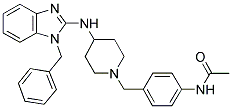 N-(4-[4-(1-BENZYL-1H-BENZOIMIDAZOL-2-YLAMINO)-PIPERIDIN-1-YLMETHYL]-PHENYL)-ACETAMIDE Struktur