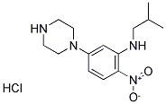 N-ISOBUTYL-2-NITRO-5-PIPERAZIN-1-YLANILINE HYDROCHLORIDE Struktur