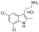 2-(5,7-DICHLORO-2-METHYL-1H-INDOL-3-YL)ETHANAMINE HYDROCHLORIDE Struktur