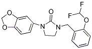 1-(1,3-BENZODIOXOL-5-YL)-3-[2-(DIFLUOROMETHOXY)BENZYL]IMIDAZOLIDIN-2-ONE Struktur